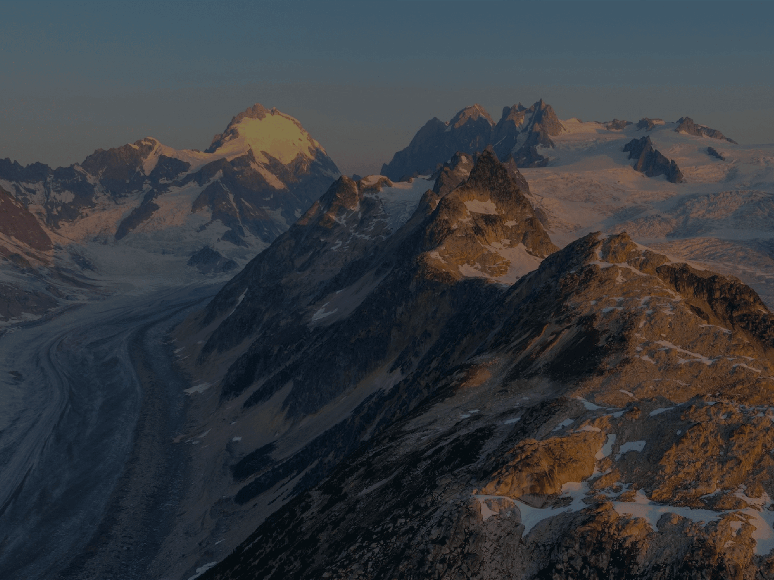 A website mockup displaying the custom designed home screen of the BC Mountaineering Club website.